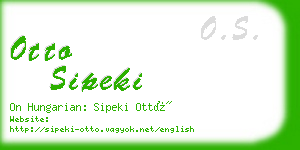 otto sipeki business card